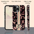 3D Striped Pattern Initials Dark Tort iPhone Case